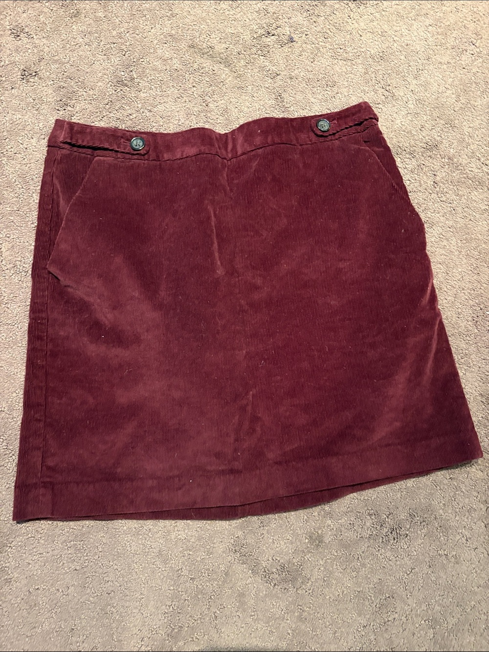 Banana Republic Corduroy A-Line Mini Skirt in Wine